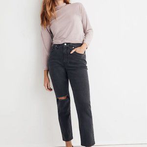 NWT Madewell The Girljean in Adolpha Wash: Ripped Knee Edition Size 30
